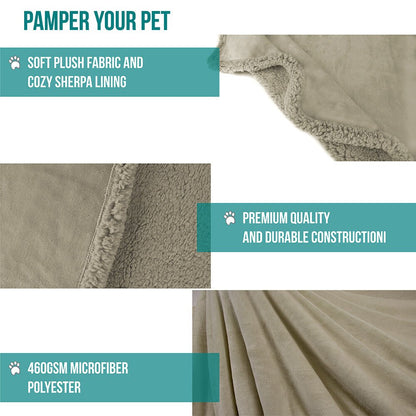 Washable Pet Blanket Fleece Dog Cat Bed Soft Sherpa Reversible Dog Blanket Warm - pet needs711181870725Washable Pet Blanket Fleece Dog Cat Bed Soft Sherpa Reversible Dog Blanket WarmTaupe/Taupe Sherpapet needs