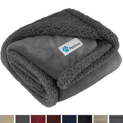 Washable Pet Blanket Fleece Dog Cat Bed Soft Sherpa Reversible Dog Blanket Warm - pet needs313037877881Washable Pet Blanket Fleece Dog Cat Bed Soft Sherpa Reversible Dog Blanket WarmGray/Gray Sherpapet needs