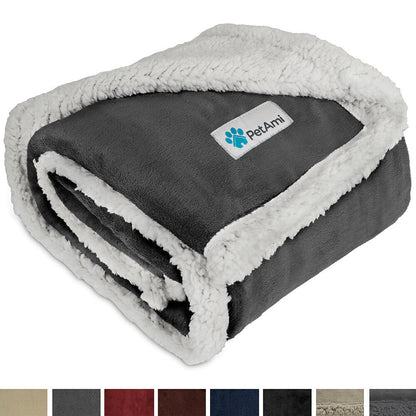Washable Pet Blanket Fleece Dog Cat Bed Soft Sherpa Reversible Dog Blanket Warm - pet needs726084280946Washable Pet Blanket Fleece Dog Cat Bed Soft Sherpa Reversible Dog Blanket WarmCharcoalpet needs