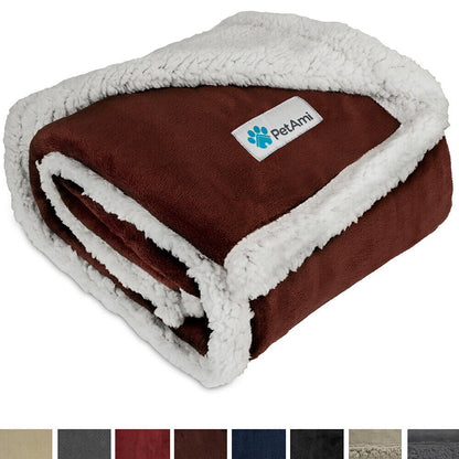 Washable Pet Blanket Fleece Dog Cat Bed Soft Sherpa Reversible Dog Blanket Warm - pet needs705353292569Washable Pet Blanket Fleece Dog Cat Bed Soft Sherpa Reversible Dog Blanket WarmBrownpet needs