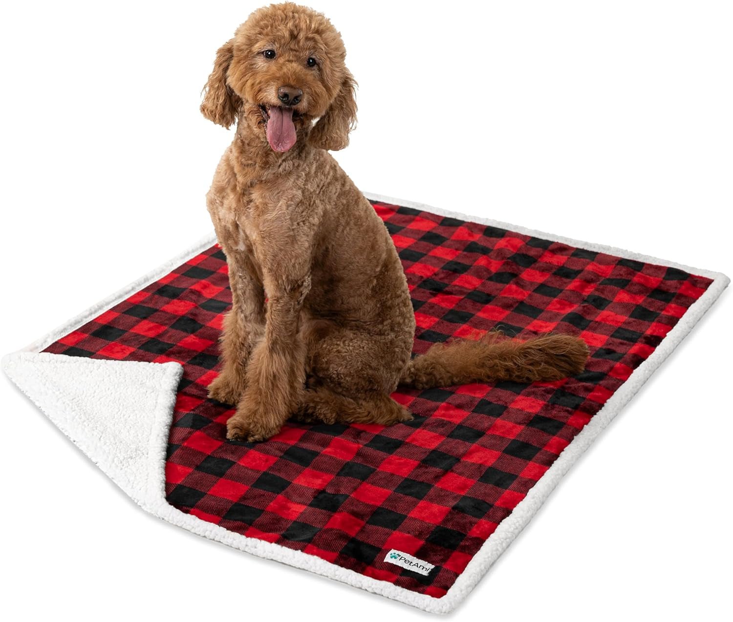 Waterproof Dog Blanket for Medium Large XL Dog Puppy Cat Throw for Couch Cover Leakproof Protection, Sherpa Fleece, Reversible Soft Washable 80X60 Checker Plaid Red - pet needs744110085747Waterproof Dog Blanket for Medium Large XL Dog Puppy Cat Throw for Couch Cover Leakproof Protection, Sherpa Fleece, Reversible Soft Washable 80X60 Checker Plaid RedCheckered RedX - Large 80 X 60 InchesX - Large 80 X 60 Inchespet needs