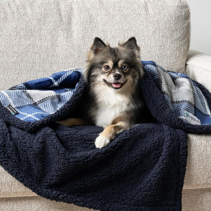 Waterproof Dog Blanket for Small Medium Dog Puppy Cat Throw for Couch Cover Leakproof Protection, Sherpa Fleece, Reversible Soft Washable 29X40 Plaid Navy Blue - pet needs7445003451498Waterproof Dog Blanket for Small Medium Dog Puppy Cat Throw for Couch Cover Leakproof Protection, Sherpa Fleece, Reversible Soft Washable 29X40 Plaid Navy BluePlaid NavyMedium 29 X 40 InchesMedium 29 X 40 Inchespet needs