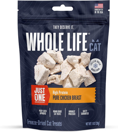 Whole Life Cat Just One Chicken Freeze Dried Cat Treats - Human Grade High Prote - pet needs744110877144Whole Life Cat Just One Chicken Freeze Dried Cat Treats - Human Grade High Protepet needs
