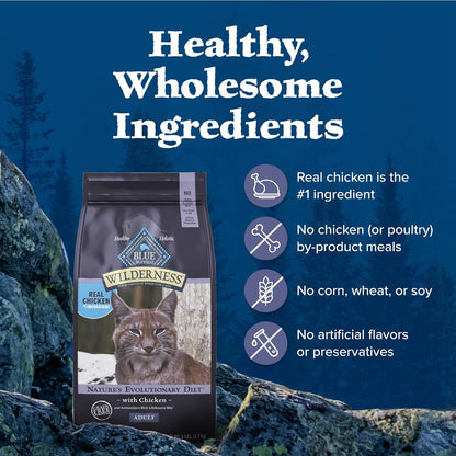 Wilderness Nature'S Evolutionary Diet High - Protein, Grain - Free Natural Dry Food for Adult Cats, Chicken, 6 - Lb. Bag - pet needs7445037234234Wilderness Nature'S Evolutionary Diet High - Protein, Grain - Free Natural Dry Food for Adult Cats, Chicken, 6 - Lb. Bag6 Pound (Pack Of 1)pet needs
