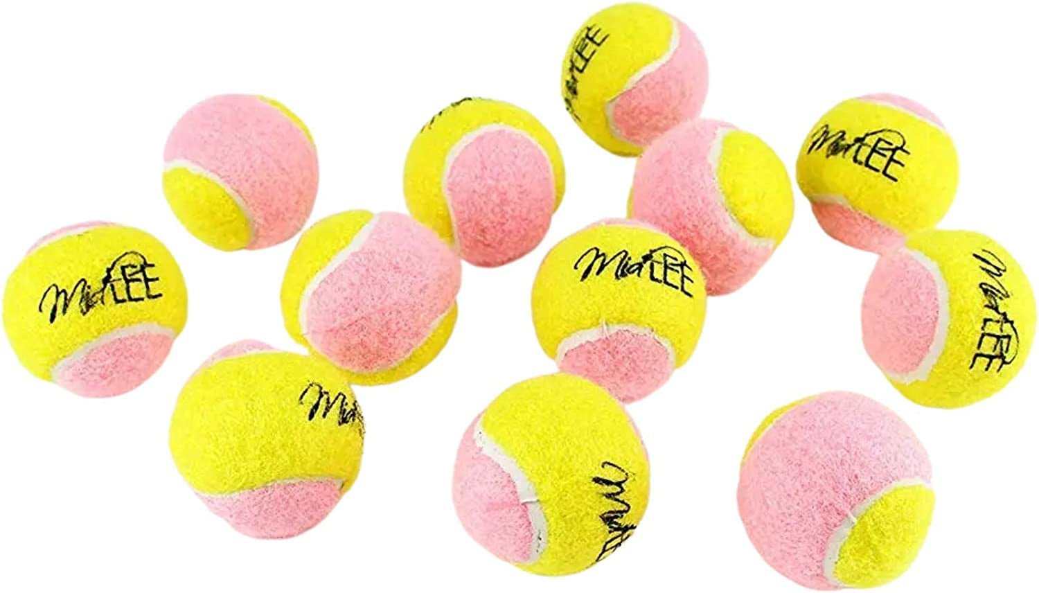 X - Small Dog Tennis Balls 1.5" Pack of 12 - Puppy Mini Fetch Pet Little Tennis Balls - Yellow/Pink - pet needs313089534503X - Small Dog Tennis Balls 1.5" Pack of 12 - Puppy Mini Fetch Pet Little Tennis Balls - Yellow/PinkPinkpet needs
